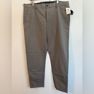 Perry Ellis Men's Slim-Fit Stretch Dress Pants Alloy Heather Micro Plaid 38x32